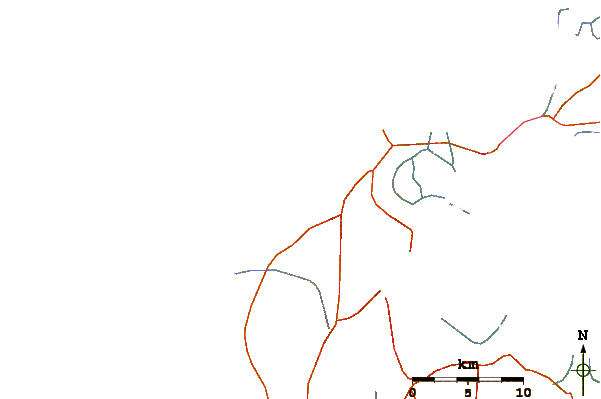 Estradas e rios ao redor Kololi Kotu Kombo