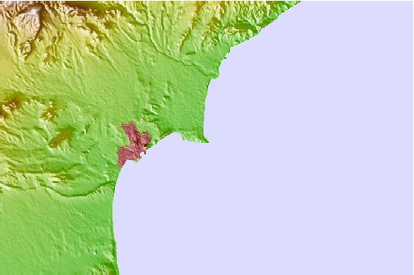Locais de surf localizados perto de Cabo de las Huertas