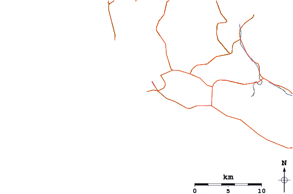 Estradas e rios ao redor Lassi or Makris Gialos