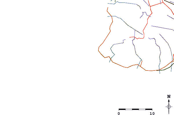 Estradas e rios ao redor Manawa