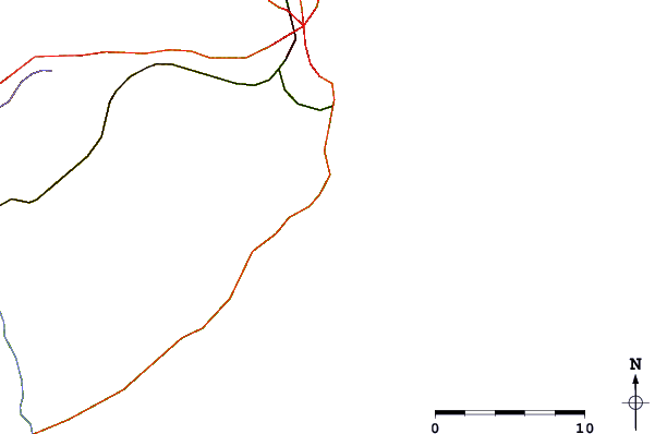 Estradas e rios ao redor Maquinita