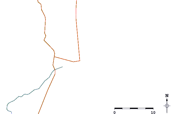 Estradas e rios ao redor Mar de Ajó