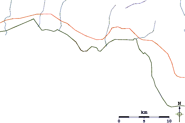 Estradas e rios ao redor Marathon