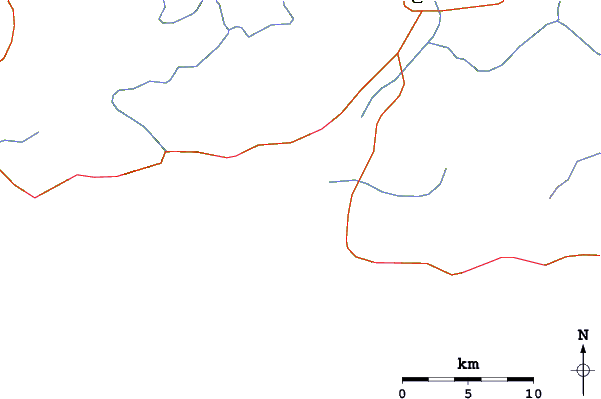Estradas e rios ao redor Meerensee Beach