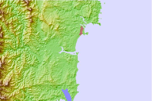 Locais de surf localizados perto de Moruya Breakwater