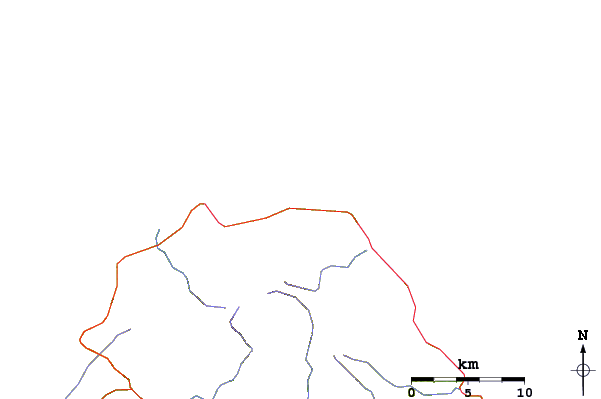 Estradas e rios ao redor Nagar
