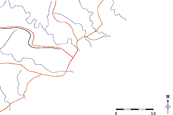 Estradas e rios ao redor Nahoon Reef