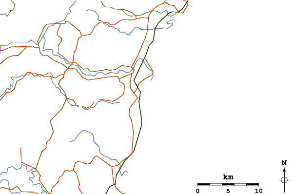 Estradas e rios ao redor Nambucca Heads