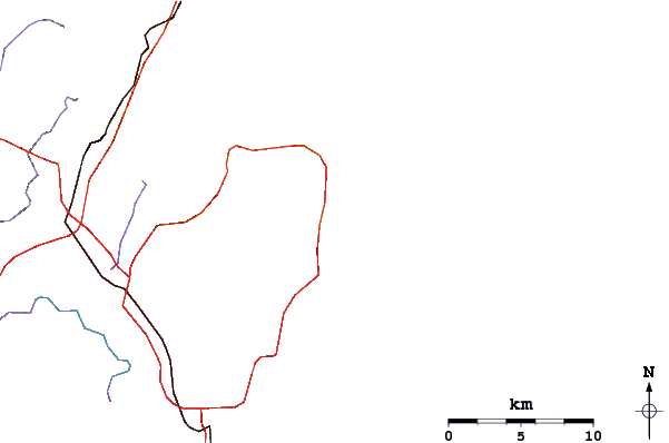 Estradas e rios ao redor Narrabeen-Car Park Rights