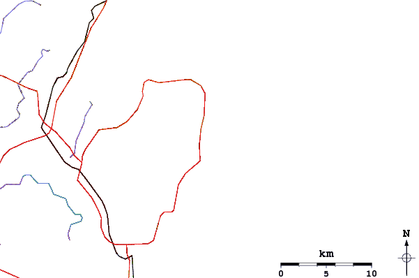 Estradas e rios ao redor Narrabeen-South