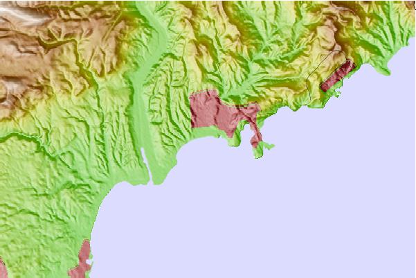 Locais de surf localizados perto de Nice