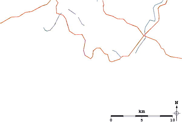 Estradas e rios ao redor Njerve Pipeline