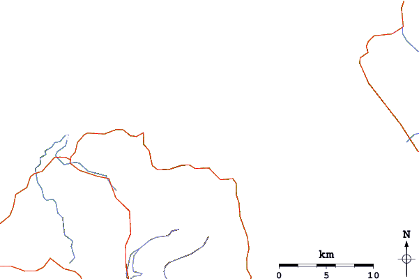Estradas e rios ao redor Orere Point