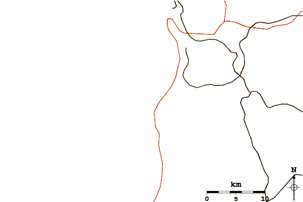 Estradas e rios ao redor Palo Buque