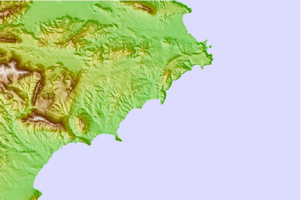 Locais de surf localizados perto de Moraira - Platja de l'Ampolla