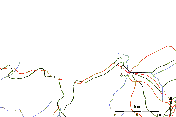 Estradas e rios ao redor Playa Santa Maria del Mar