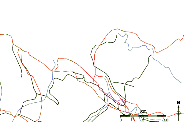 Estradas e rios ao redor Playa de Ereaga