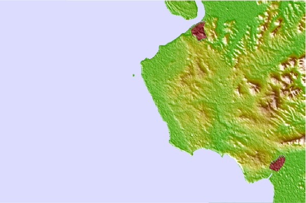Locais de surf localizados perto de Playa de Tres Piedras