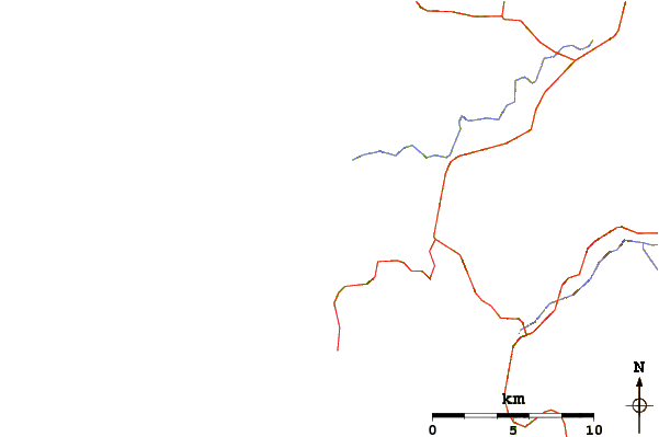 Estradas e rios ao redor Playa do Rostro