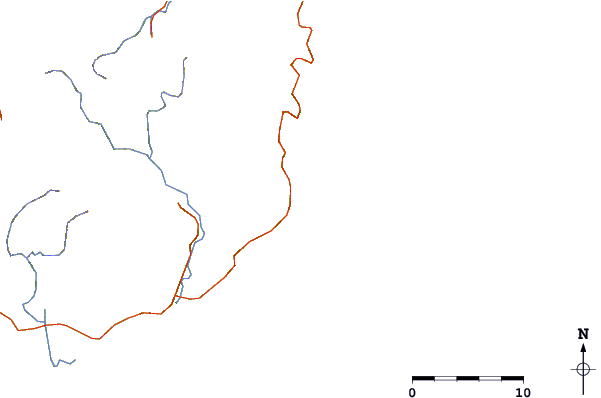 Estradas e rios ao redor Point B