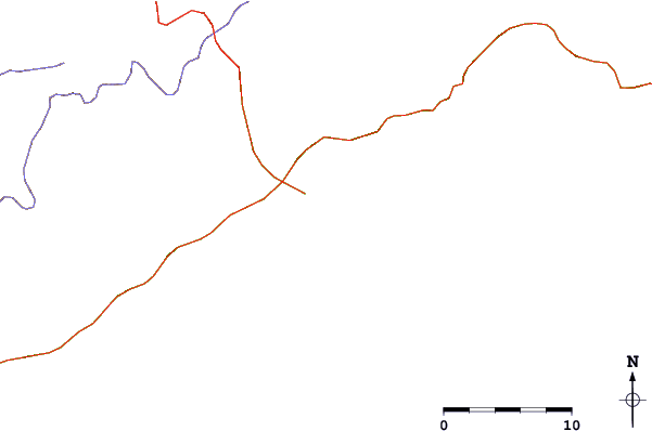 Estradas e rios ao redor Ponta do Baguari