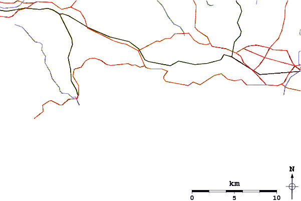 Estradas e rios ao redor Portwrinkle