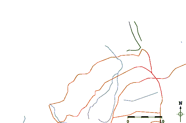 Estradas e rios ao redor Pradomar
