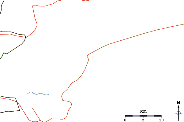 Estradas e rios ao redor Praia da Bertioga