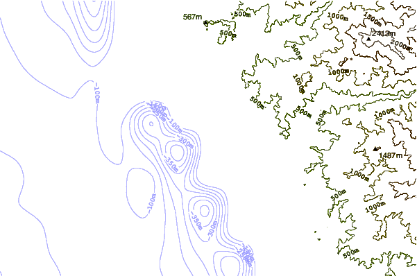 Litoral ao redor Puerto Nuevo