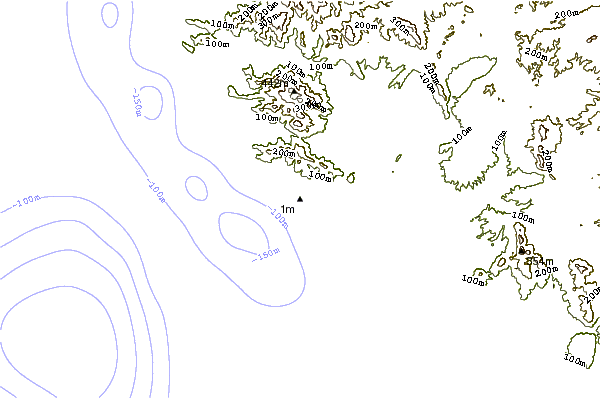 Litoral ao redor Puerto San Andres