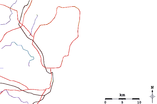 Estradas e rios ao redor Queenscliff