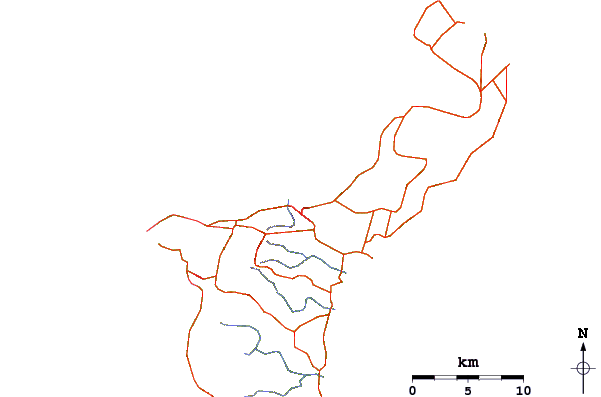 Estradas e rios ao redor Right and Left Side