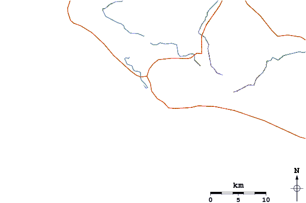 Estradas e rios ao redor Rio Claro