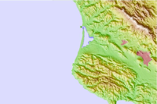Locais de surf localizados perto de Sand spit