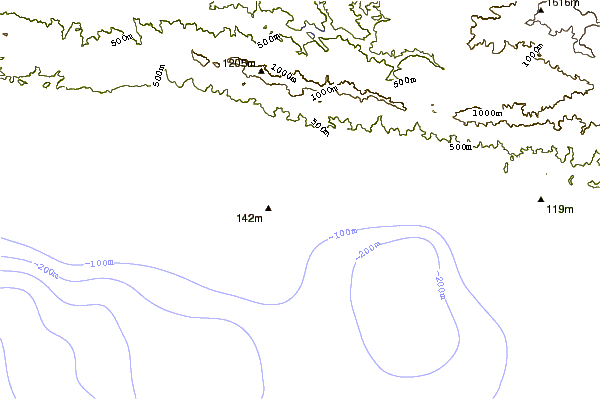 Litoral ao redor Sandspit