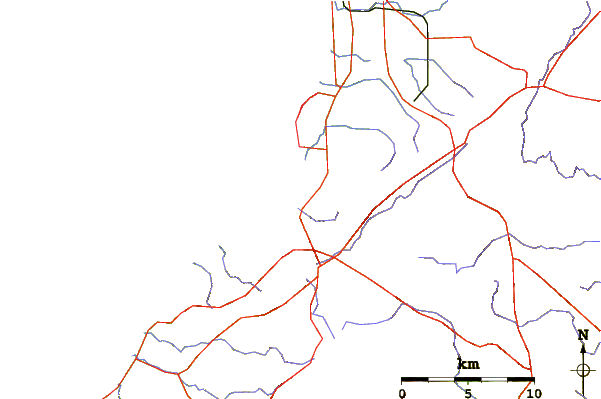 Estradas e rios ao redor Sellicks Beach