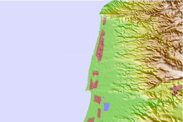 Locais de surf localizados perto de Shavei Tzion