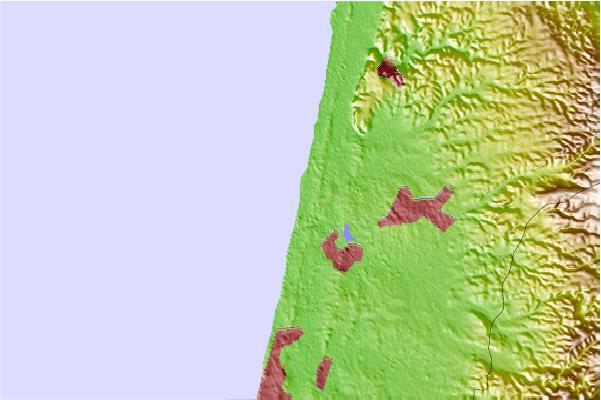 Locais de surf localizados perto de Shonit Beach Caesarea