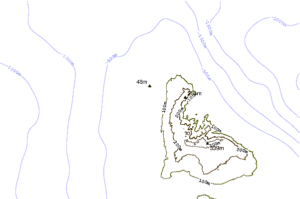 Litoral ao redor Six Men's Bay