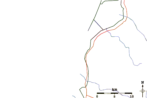 Estradas e rios ao redor South Jetty Table Bluff