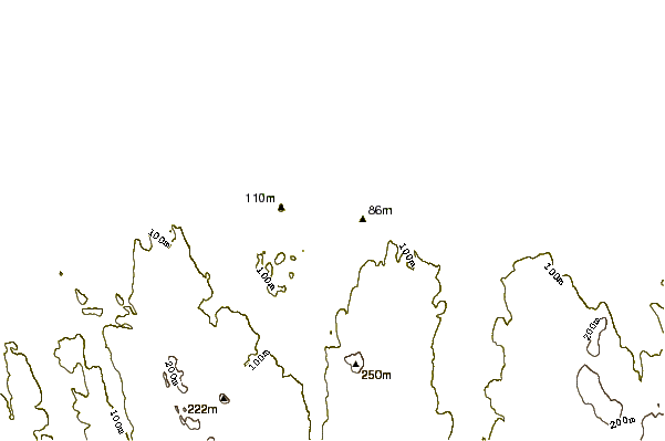 Litoral ao redor Strathy Bay