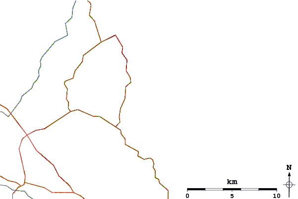 Estradas e rios ao redor Sutton-on-Sea