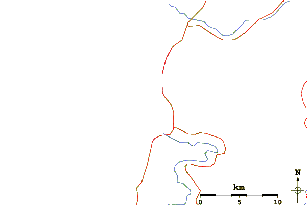 Estradas e rios ao redor Taft (Siltetz River)