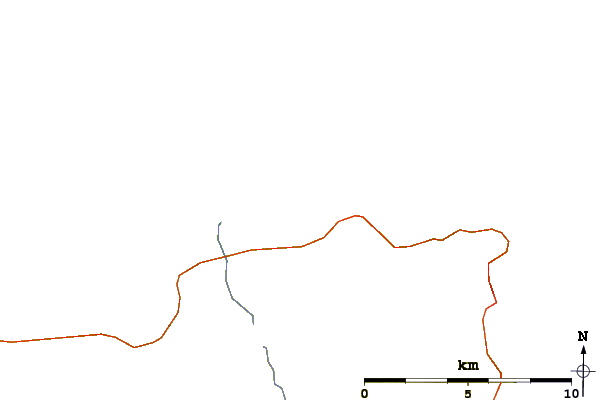 Estradas e rios ao redor Tang Head