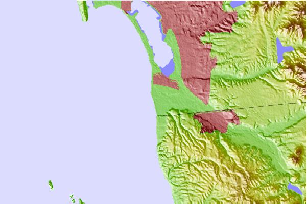 Locais de surf localizados perto de Tijuana Sloughs