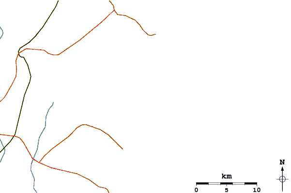 Estradas e rios ao redor Tramandai Pier (Platforma)