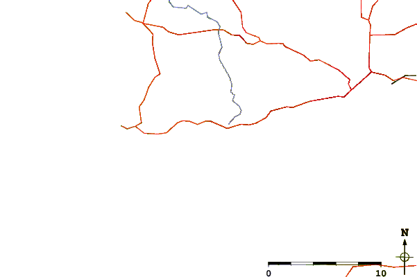 Estradas e rios ao redor Tregana