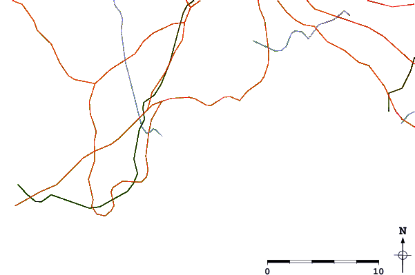 Estradas e rios ao redor Treustel