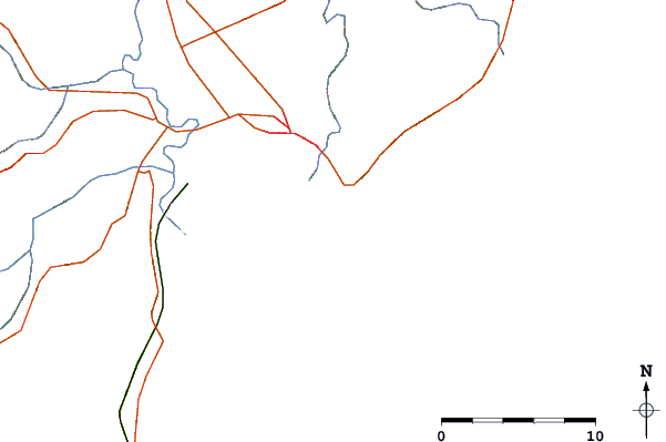 Estradas e rios ao redor Tuamotu Island
