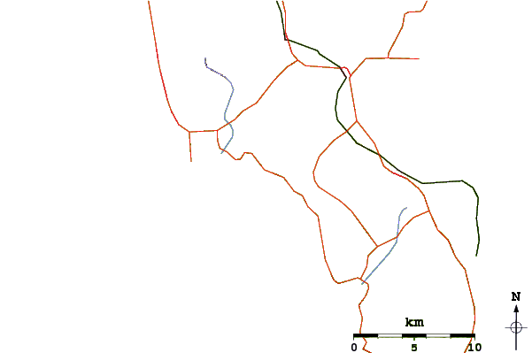 Estradas e rios ao redor Ulumitsu or Agios Dimitrios (Athens)